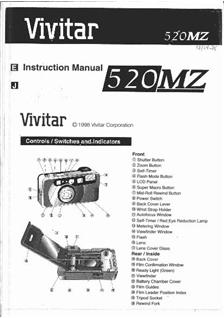 Vivitar 520 MZ manual. Camera Instructions.